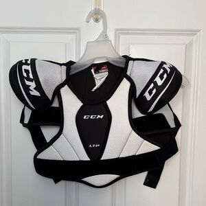 CCM LTP Junior S Black and White Hockey Shoulder Pads